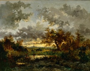 La capanna del carbonaio da Pierre Etienne Theodore Rousseau