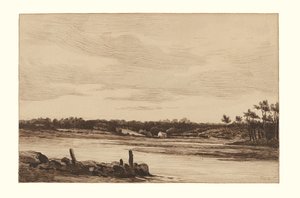 Il fiume Loing ai margini della foresta di Fontainebleau da Theodore Rousseau