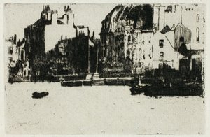 Palazzi di Chelsea (Versione in bianco e nero) da Theodore Roussel