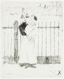 Emma e il suo bambino, Chelsea Embankment da Theodore Roussel