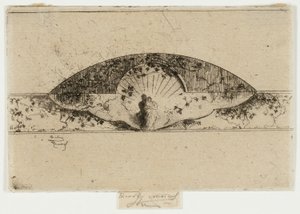 Giove e Alcmena Medaglione, Schizzo per la decorazione di una cornice da Theodore Roussel