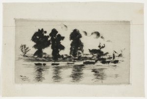Il Tamigi, sera da Theodore Roussel