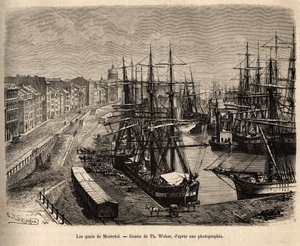 I moli di Montreal, incisione dal disegno di Th. Weber, che illustra l