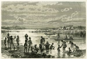 Vita sulle rive del fiume Zambeze, i marutses sono molto attenti alla loro pulizia e il lavaggio per loro è un