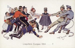 Gli alleati della Prima Guerra Mondiale giocano a tiro alla fune con le Potenze Centrali da Theodore Zasche