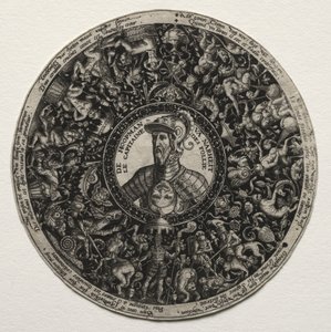 Progetto per un piatto con medaglioni, c. 1558 da Theodore de Bry