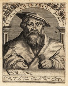 Janus Cornarius, umanista sassone, c1500-1558 da Theodore de Bry