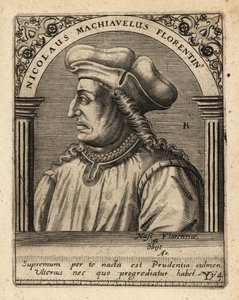 Machiavelli, diplomatico italiano da Theodore de Bry