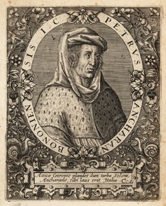 Pietro di Ancarano, c.1333-1416, giurista italiano da Theodore de Bry