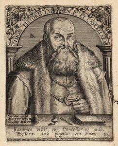 Simon Pistoris il Giovane, giurista tedesco da Theodore de Bry