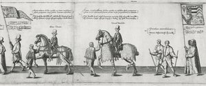 Usceri nel corteo funebre di Sir Philip Sidney verso la Cattedrale di San Paolo, 1587 da Theodore de Bry