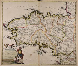 Ducatus Britanniae tabula cum omnibus suis provinciis nova descriptio da Theodorus Danckerts