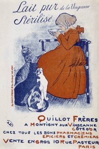 Poster pubblicitario per il latte puro della Vingeonne da Théophile Alexandre Steinlen