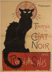 Poster pubblicitario del Cabaret du Chat Noir tour