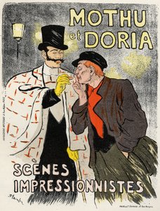 Arte. Intrattenimento. I cantanti Mothu e Doria. Poster di Steinlen, Francia da Théophile Alexandre Steinlen