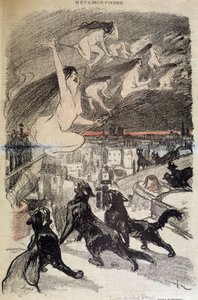 Metamorfosi dei gatti in streghe - di Steinlen da Théophile Alexandre Steinlen