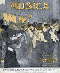 Feste notturne a Montmartre. Copertina di Steinlen per la rivista "Musica" di novembre 1908. da Théophile Alexandre Steinlen