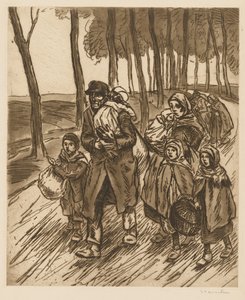 Famiglia di rifugiati da Théophile Alexandre Steinlen