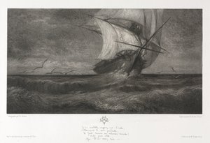 La Nave Fantasma, o Sulle Onde, 1872 da Theophile Narcisse Chauvel
