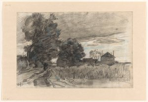 Strada Sabbiosa a Wijhe sotto un Cielo Cupo da Theophile de Bock