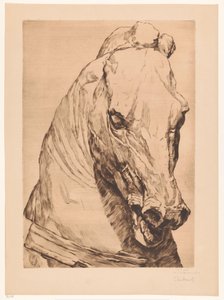 Testa di unicorno di una statua antica da Thiebautz (signed by artist)
