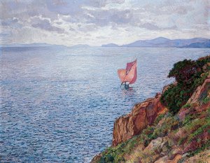 La vela rossa, 1910 da Théo van Rysselberghe