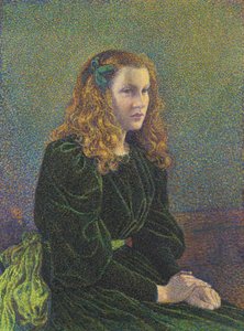 Giovane donna in abito verde Germaine Maréchal, 1893