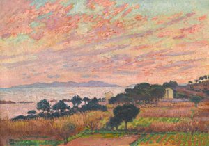 La baia al tramonto Saint Clair, 1916 da Théo van Rysselberghe