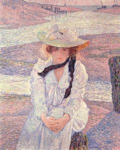 Giovane Donna sulle Rive del Fiume Greve