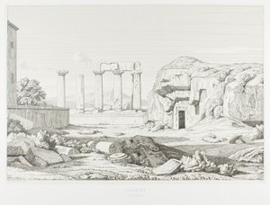 Corinto: Tempio di Nettuno da Théodore Caruelle d