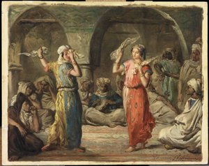 Danzatori algerini. La danza del fazzoletto, 1849 da Théodore Chassériau