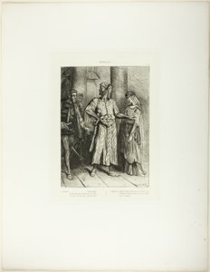 Onesto Iago, Desdemona devo lasciarti, tavola 4 (atto 1, scena 3), da Otello da Théodore Chassériau