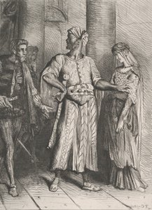 Onesto Iago, la mia Desdemona devo lasciarla a te: tavola 4 da Otello da Théodore Chassériau
