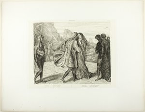 O mio bel guerriero!, tavola 5 (atto 2, scena 1) da Otello da Théodore Chassériau