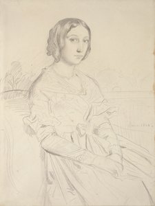 Ritratto di una giovane donna, seduta tre quarti a sinistra, 1839-1856