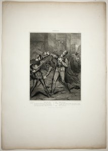 Villain, Thou Diest, piatto dieci da Othello da Théodore Chassériau