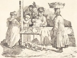 Il pescivendolo addormentato da Théodore Gericault and Nicolas Toussaint Charlet