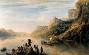 Jacques Cartier scoprì il fiume San Lorenzo nel 1535 da Jean Antoine Theodore Gudin