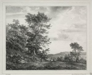 Paesaggio con figure, 1817 da Jean Antoine Theodore Gudin