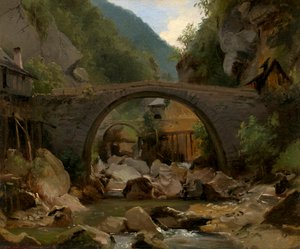 Torrente di montagna in Alvernia da Pierre Etienne Theodore Rousseau