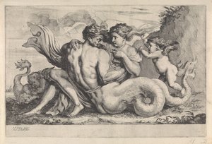 Sirena e tritone da Théodorus van Kessel