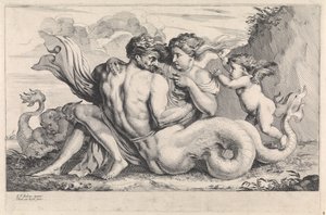 Sirena e tritone da Théodorus van Kessel