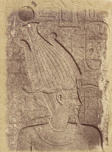 Primo Piano di una Scultura (Profilo di una Testa), Karnak da Théodule Devéria