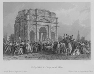 Arco di Marius, a Orange, sul Rodano (incisione)