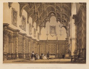 Burleigh Great Hall, Northamptonshire da Thomas (after) Allom