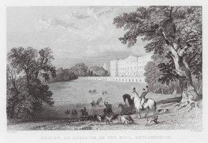 Burley, o Burleigh on the Hill, Rutlandshire (incisione) da Thomas (after) Allom