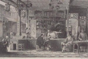 Negozio di venditori di cappelli, Canton, da 