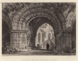 Sala capitolare, Abbazia di Furness (incisione)