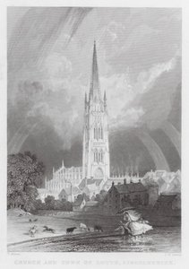 Chiesa e città di Louth, Lincolnshire da Thomas (after) Allom
