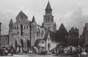 Chiesa di Notre Dame, Poitiers da Thomas (after) Allom